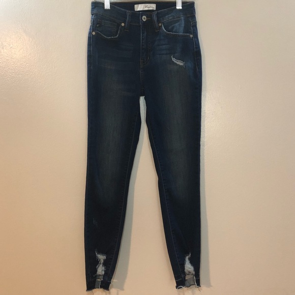 KanCan Denim - KanCan High Rise Skinny Frayed Ankle Jeans